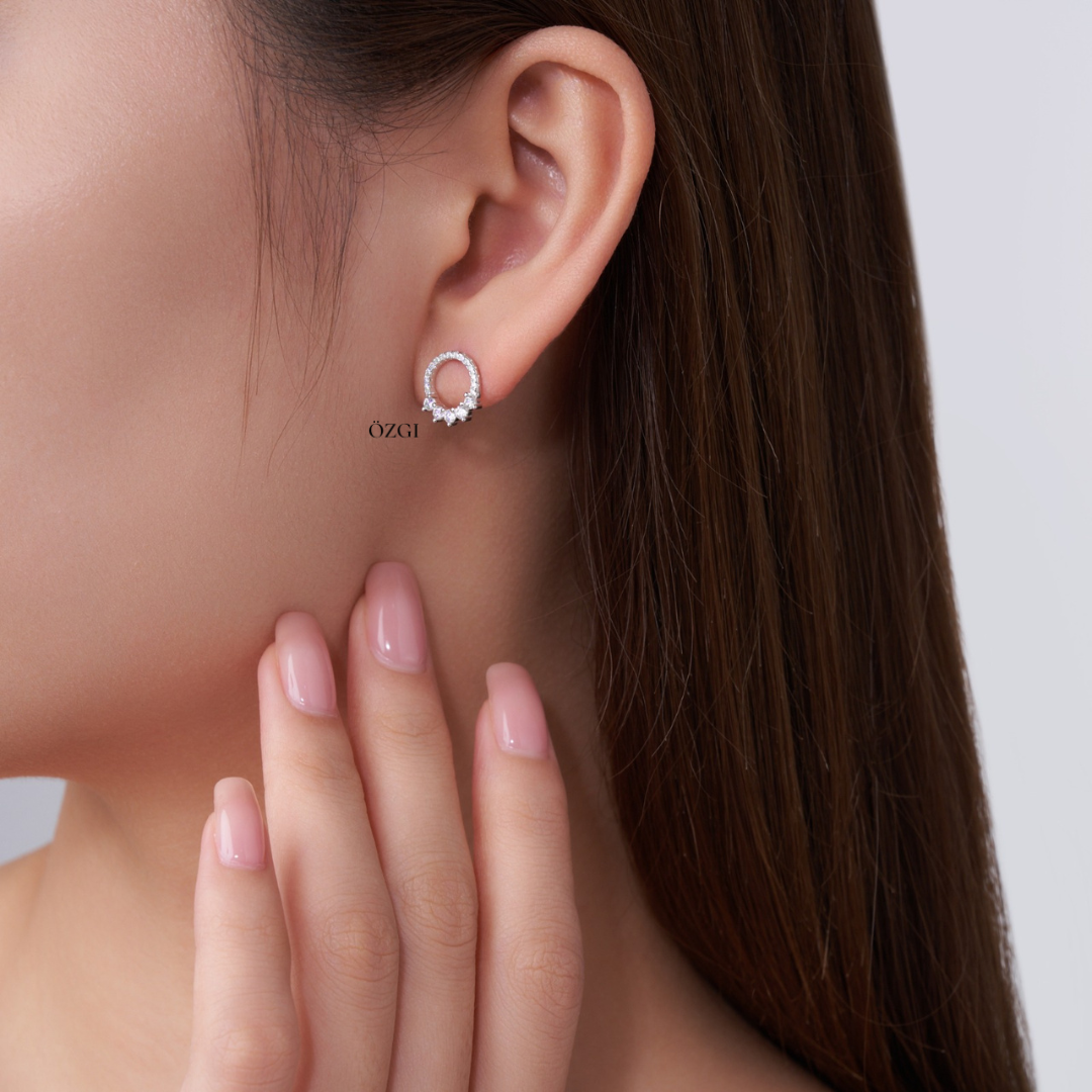 OZGI Celeste Halo Stud Earrings