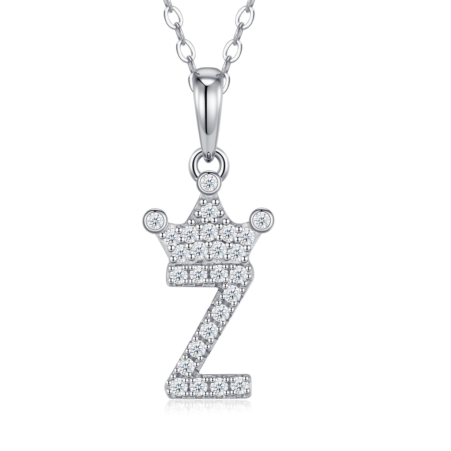 OZGI Crown Initial Necklace