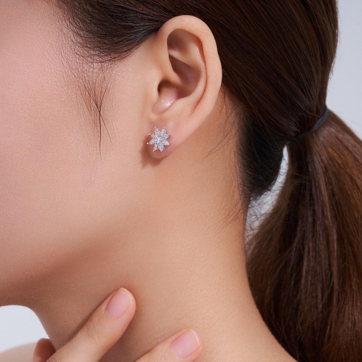 Blossom Moissanite Stud Earrings
