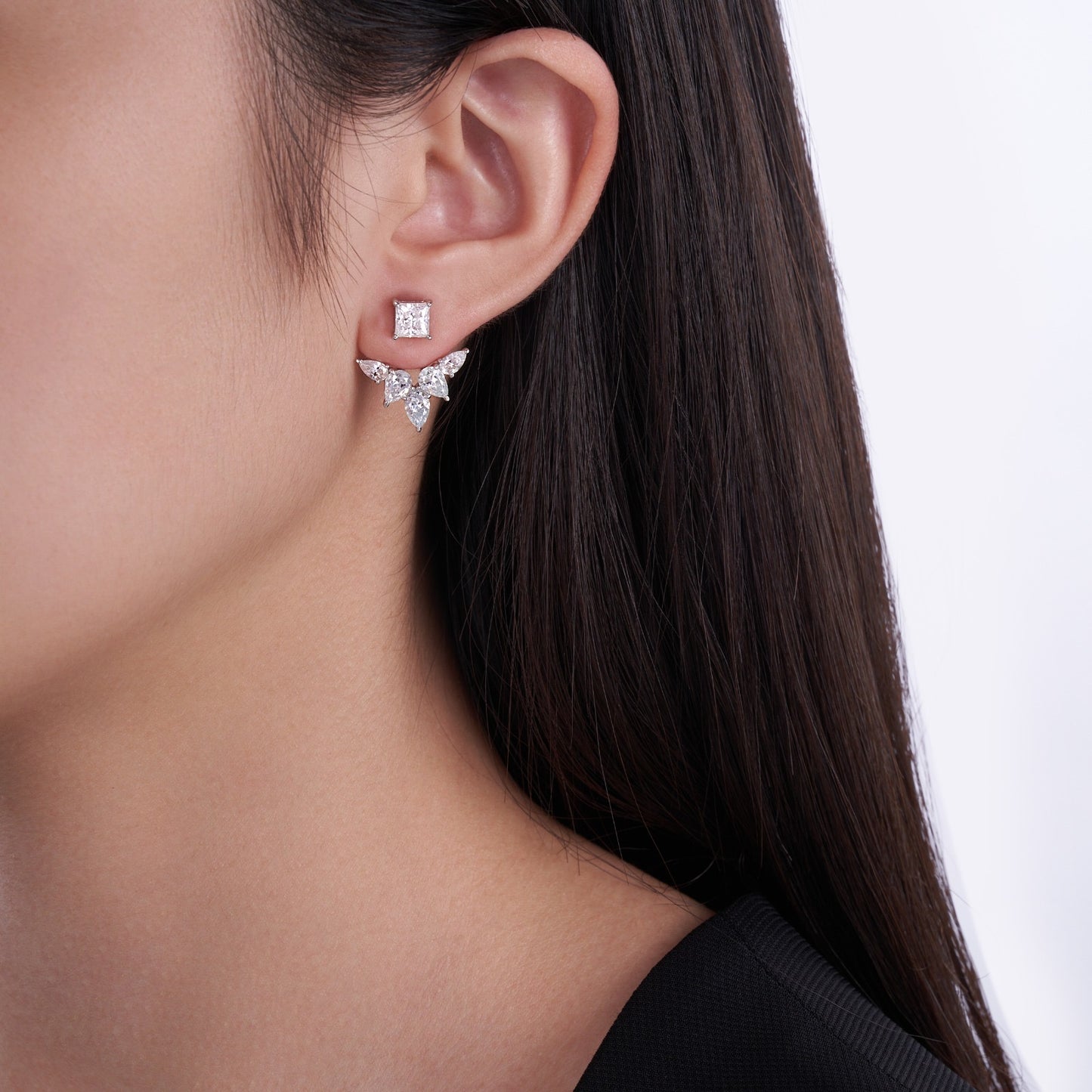 Marquise Ear Jacket Earrings