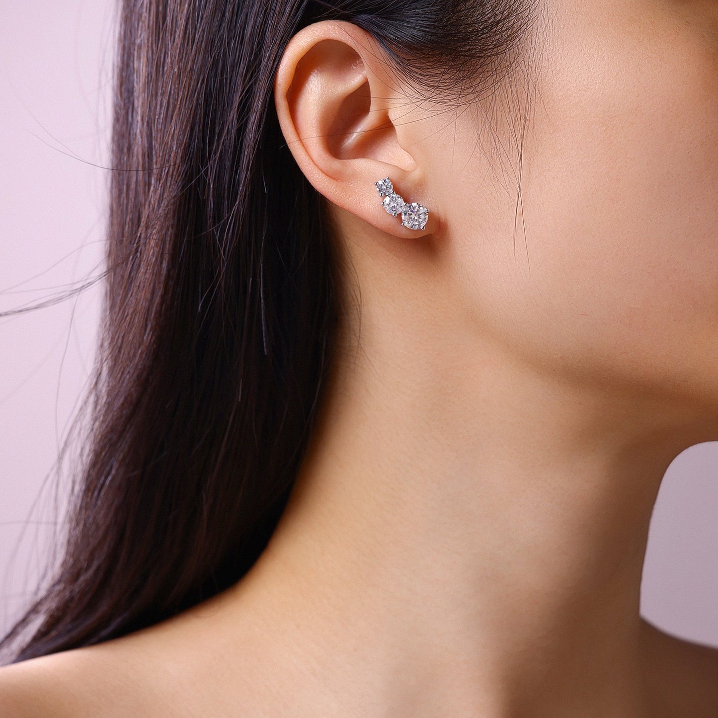 Trinity Glow Stud Earrings