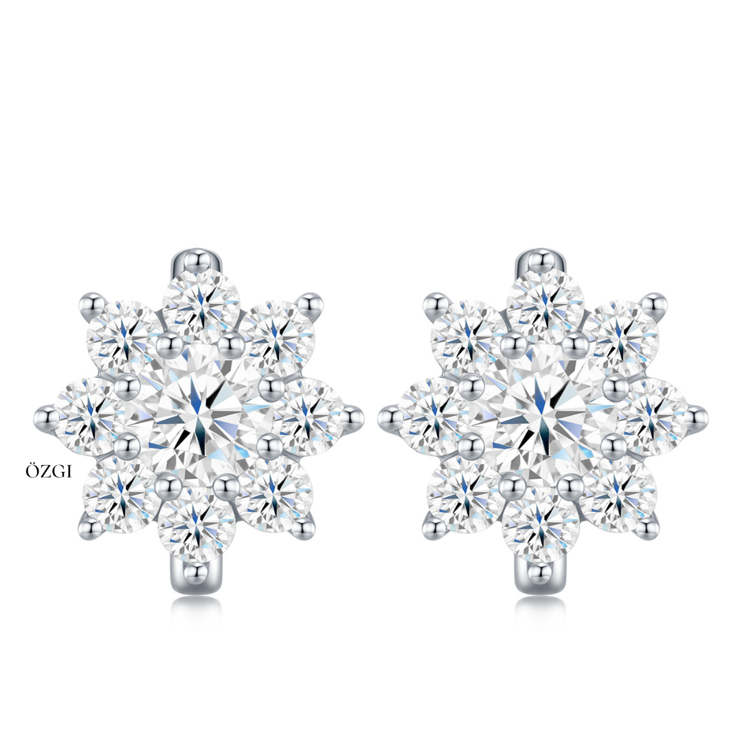 OZGI “Bloom” Floral Hoop Earrings&nbsp;