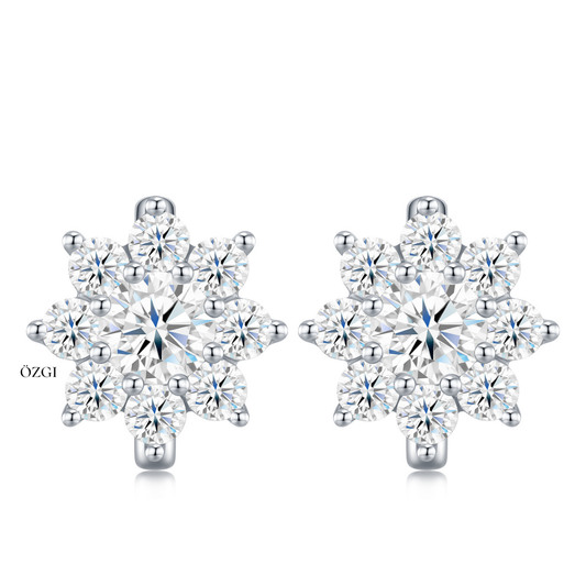 OZGI “Bloom” Floral Hoop Earrings&nbsp;