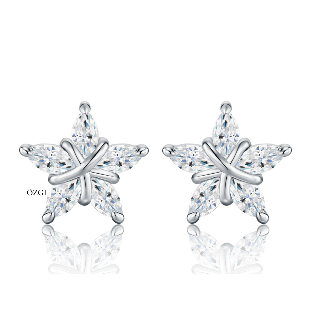OZGI Snowflake Stud Earrings