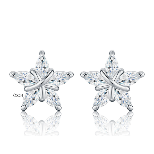OZGI Snowflake Stud Earrings