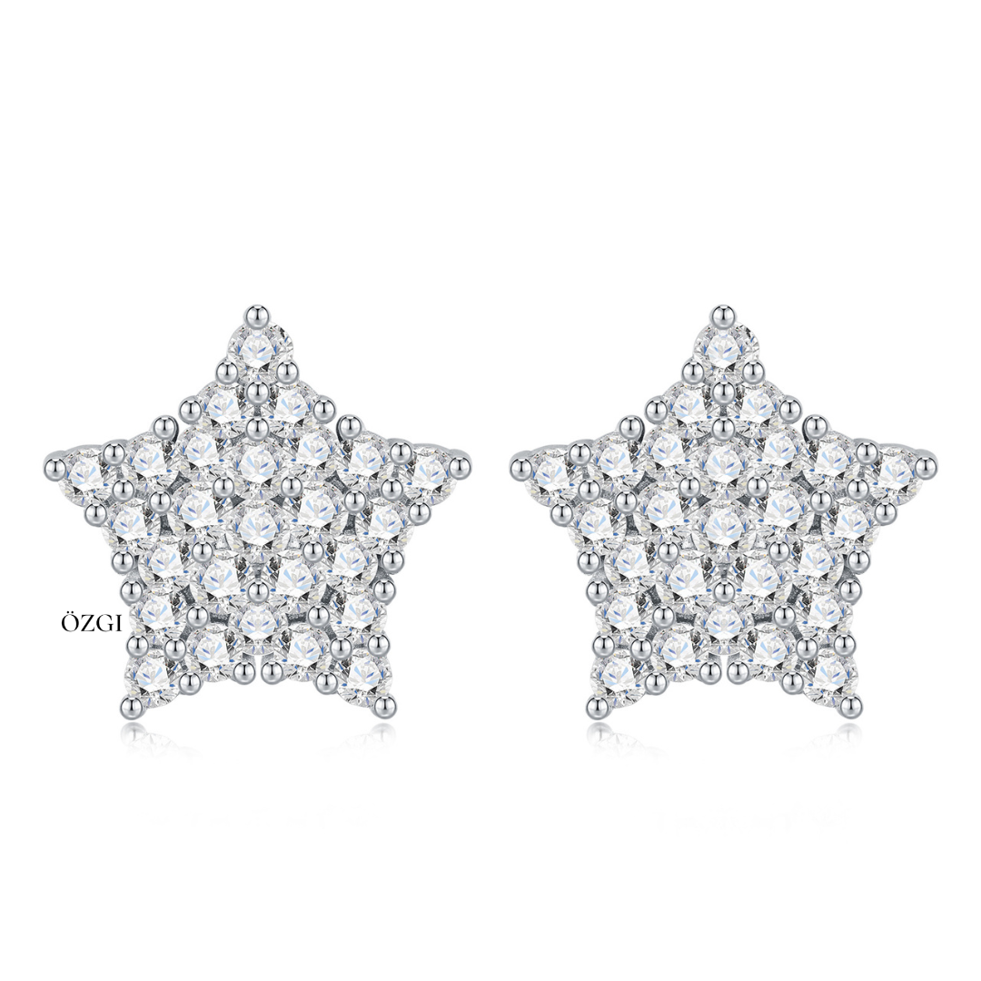 OZGI “Starlight” Moissanite Stud Earrings