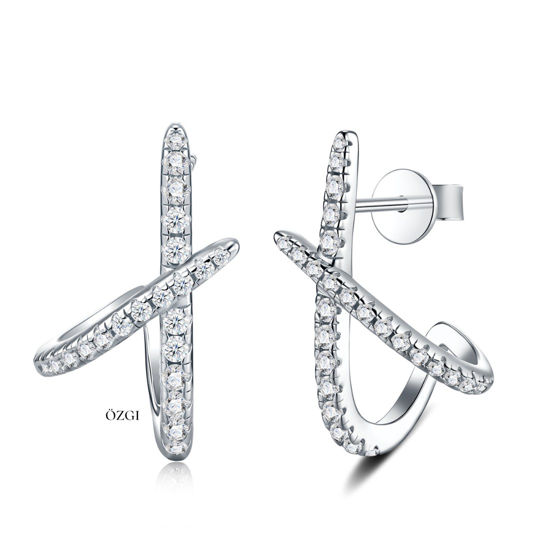 OZGI Luna Crossing Hoop Earrings