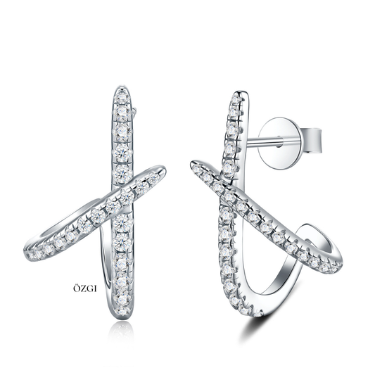 OZGI Luna Crossing Hoop Earrings