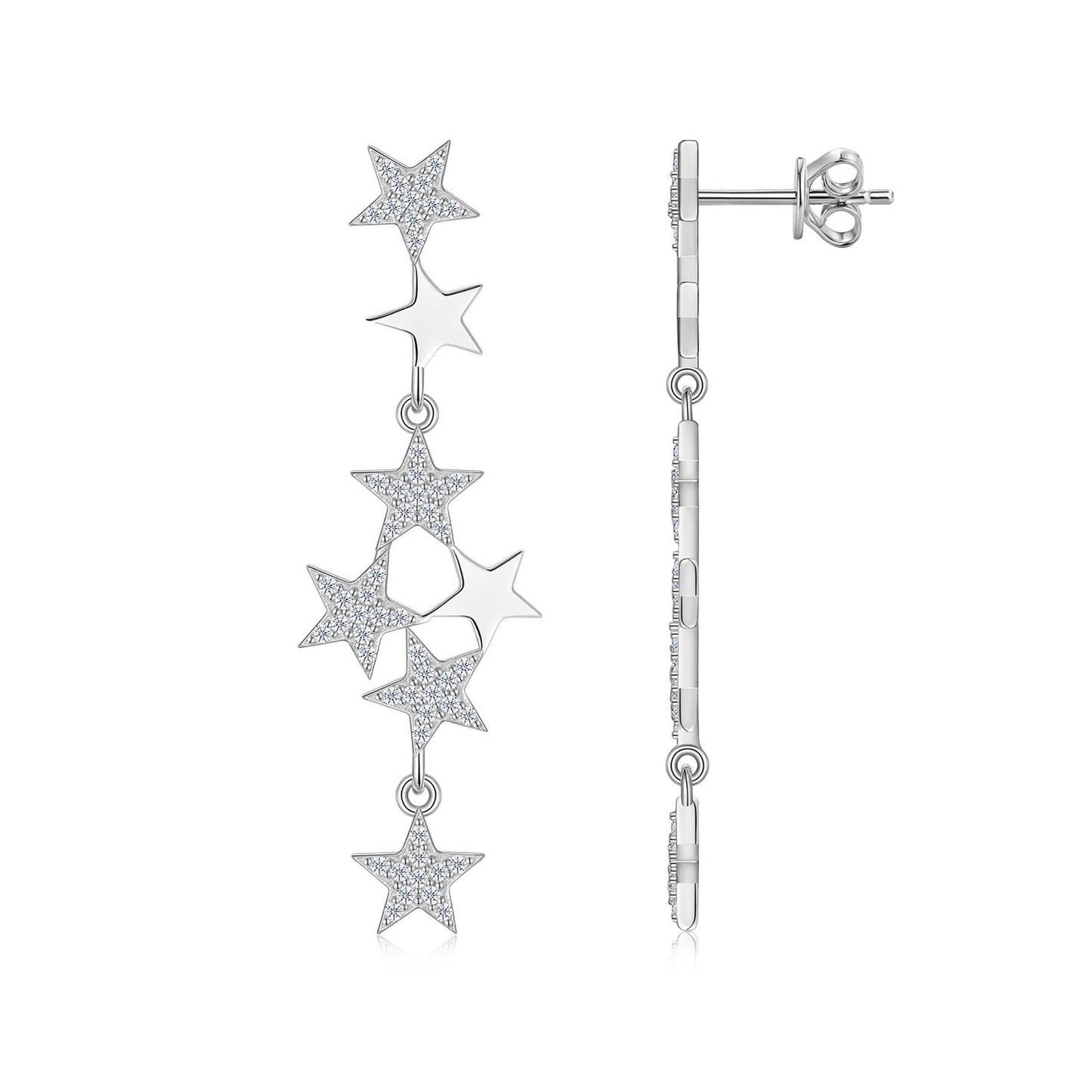 Celestial Star Cascade Earrings