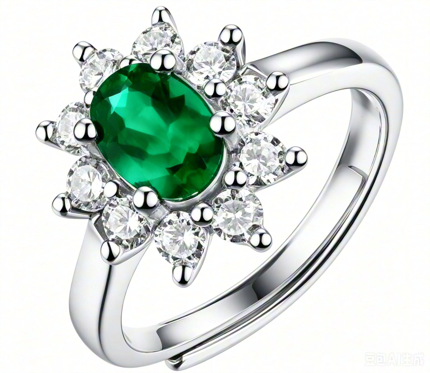 Emerald Bloom Ring