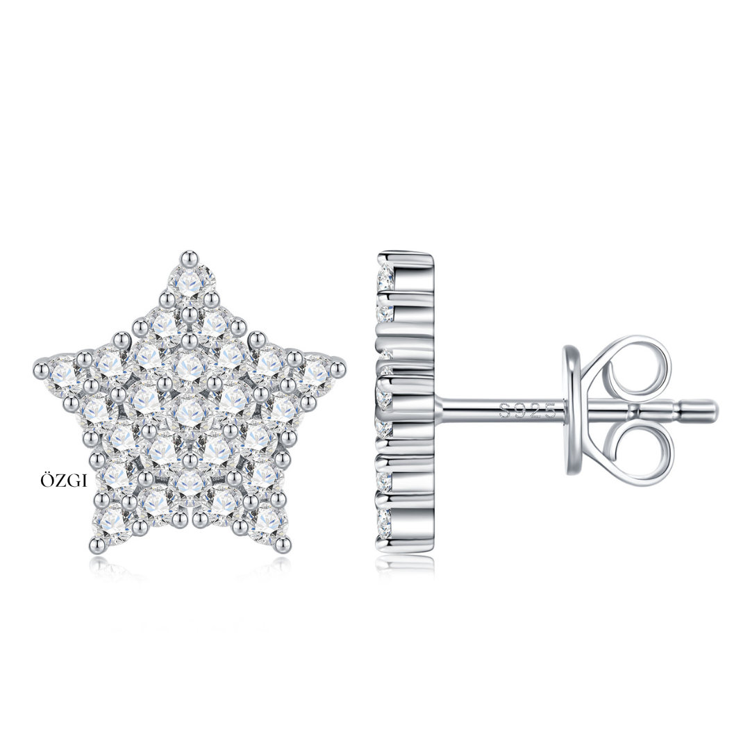 OZGI “Starlight” Moissanite Stud Earrings