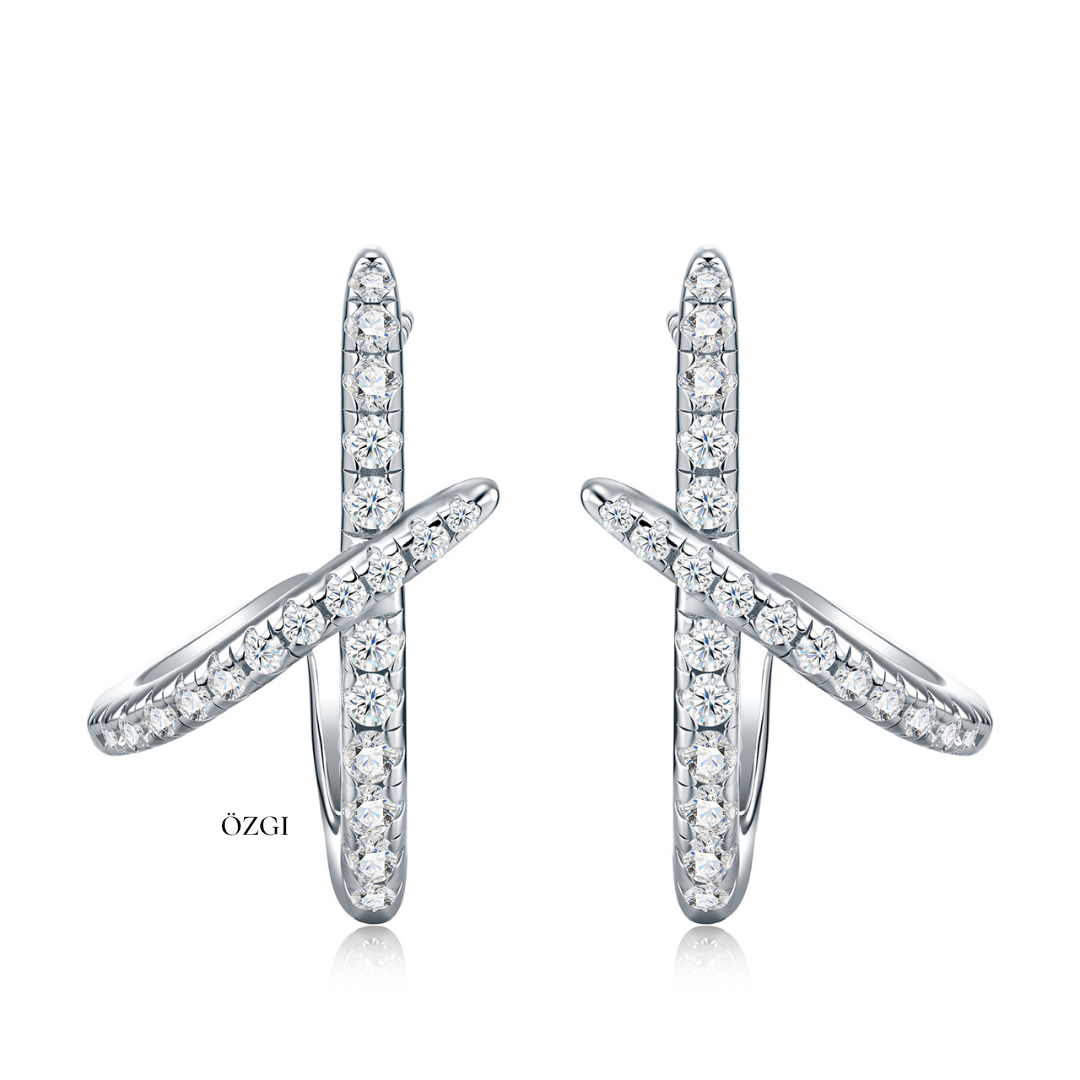OZGI Luna Crossing Hoop Earrings