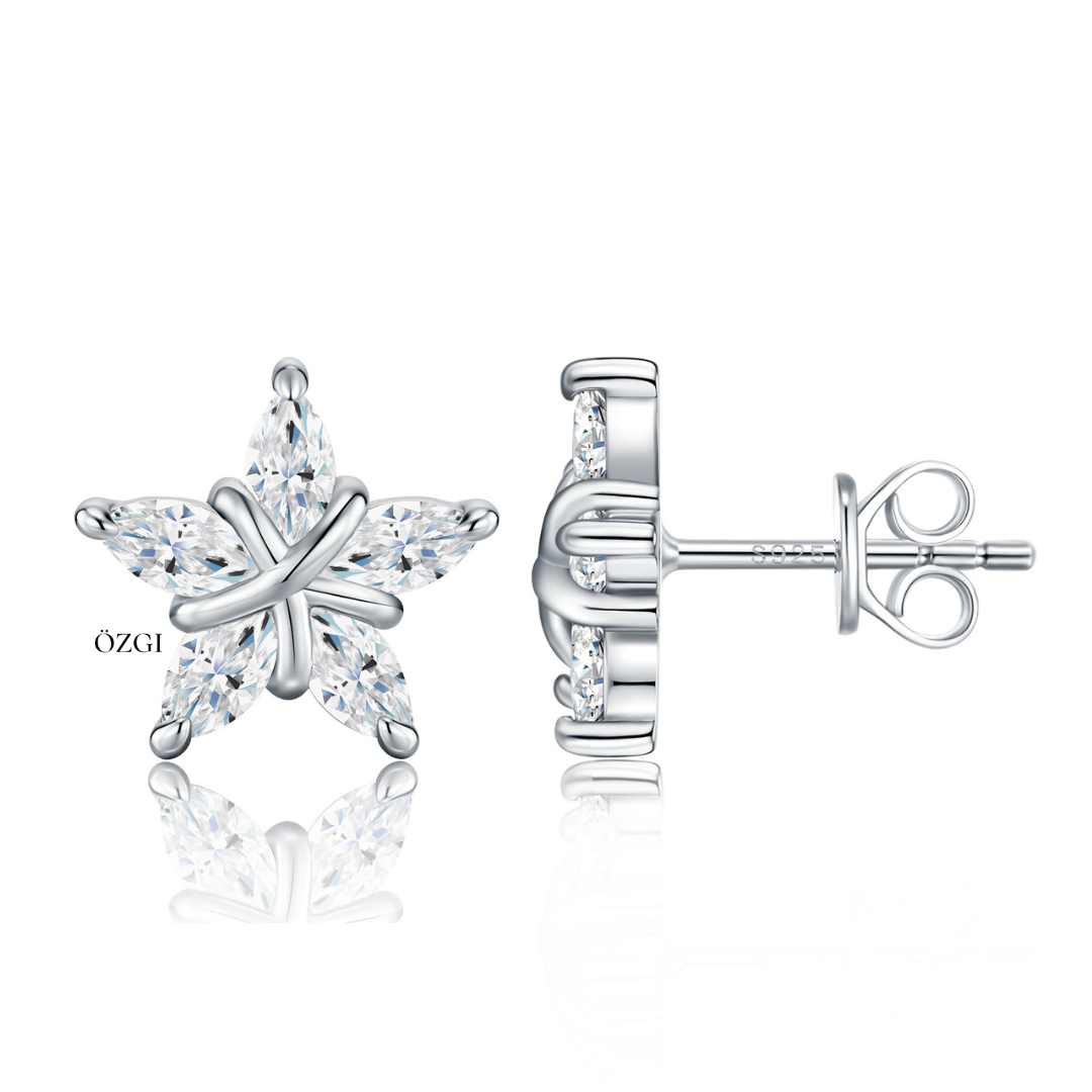 OZGI Snowflake Stud Earrings