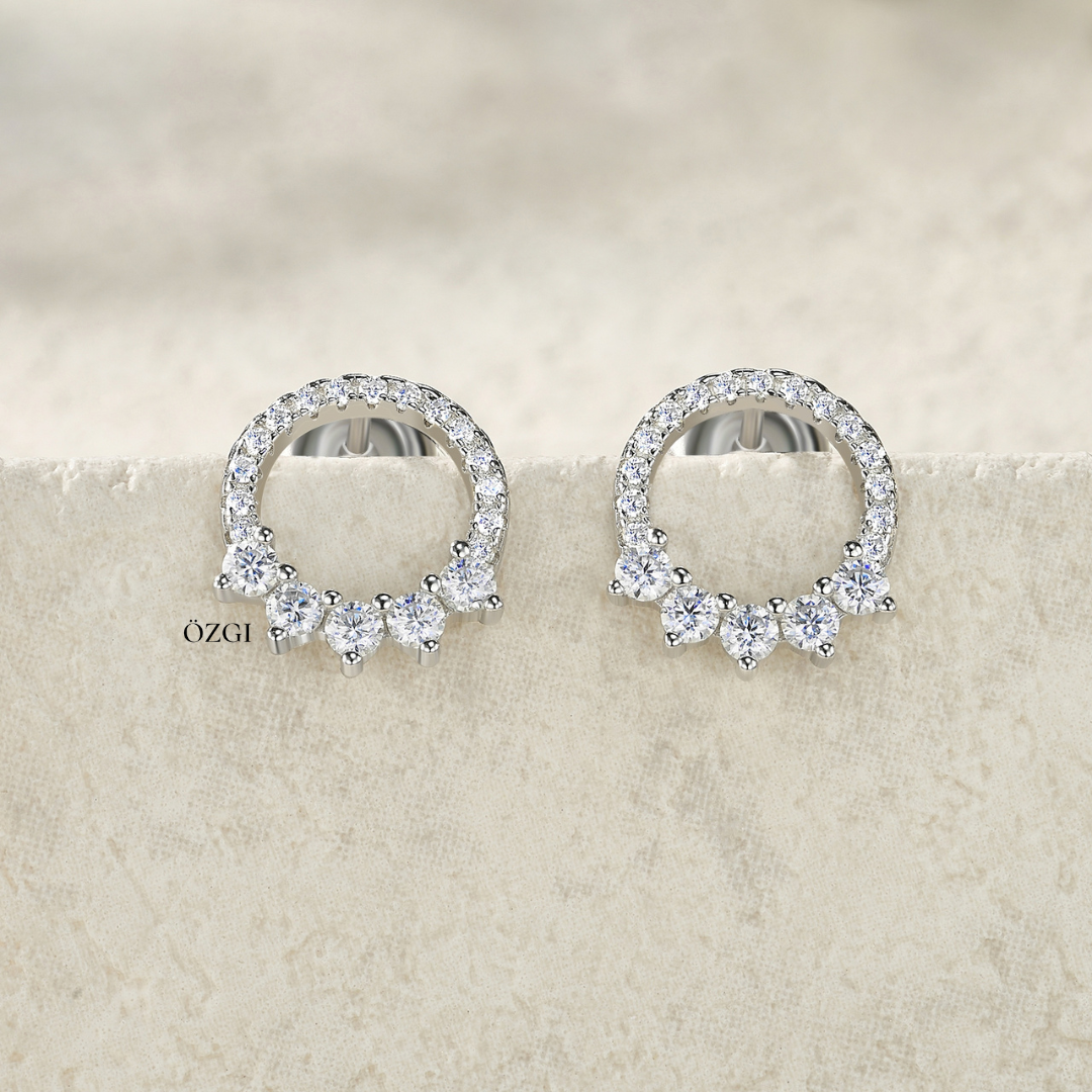 OZGI Celeste Halo Stud Earrings