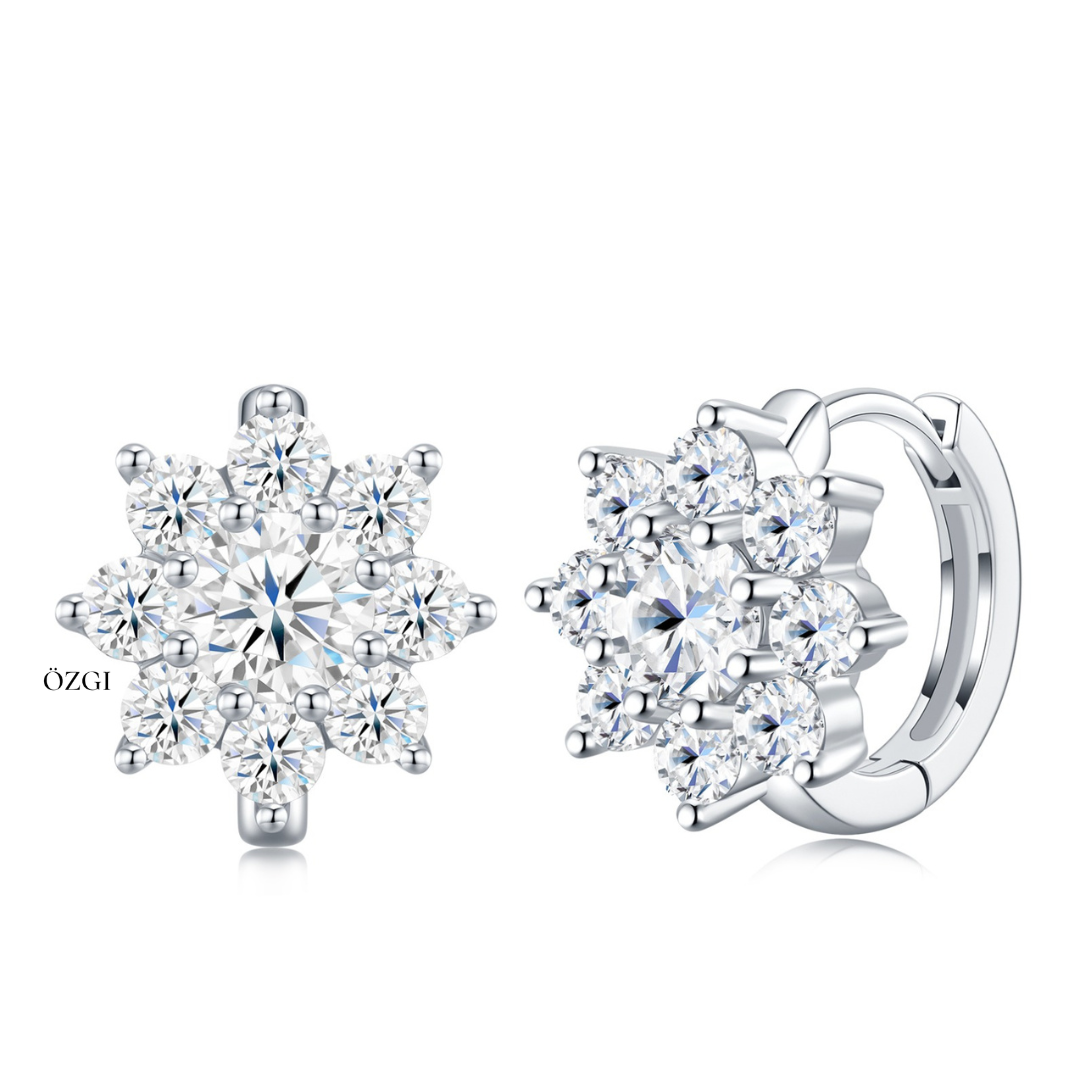 OZGI “Bloom” Floral Hoop Earrings&nbsp;