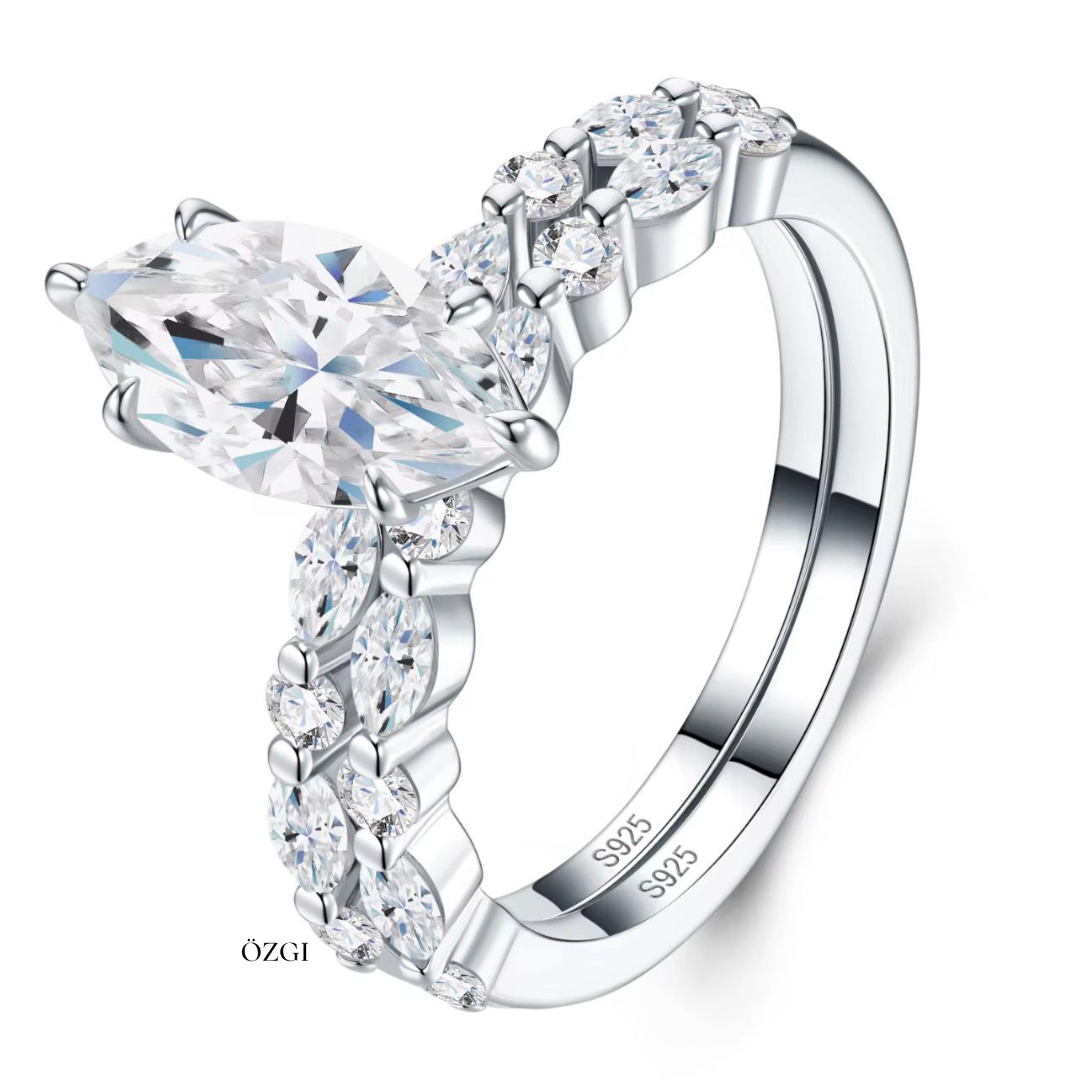OZGI Layali Marquise Bridal Set