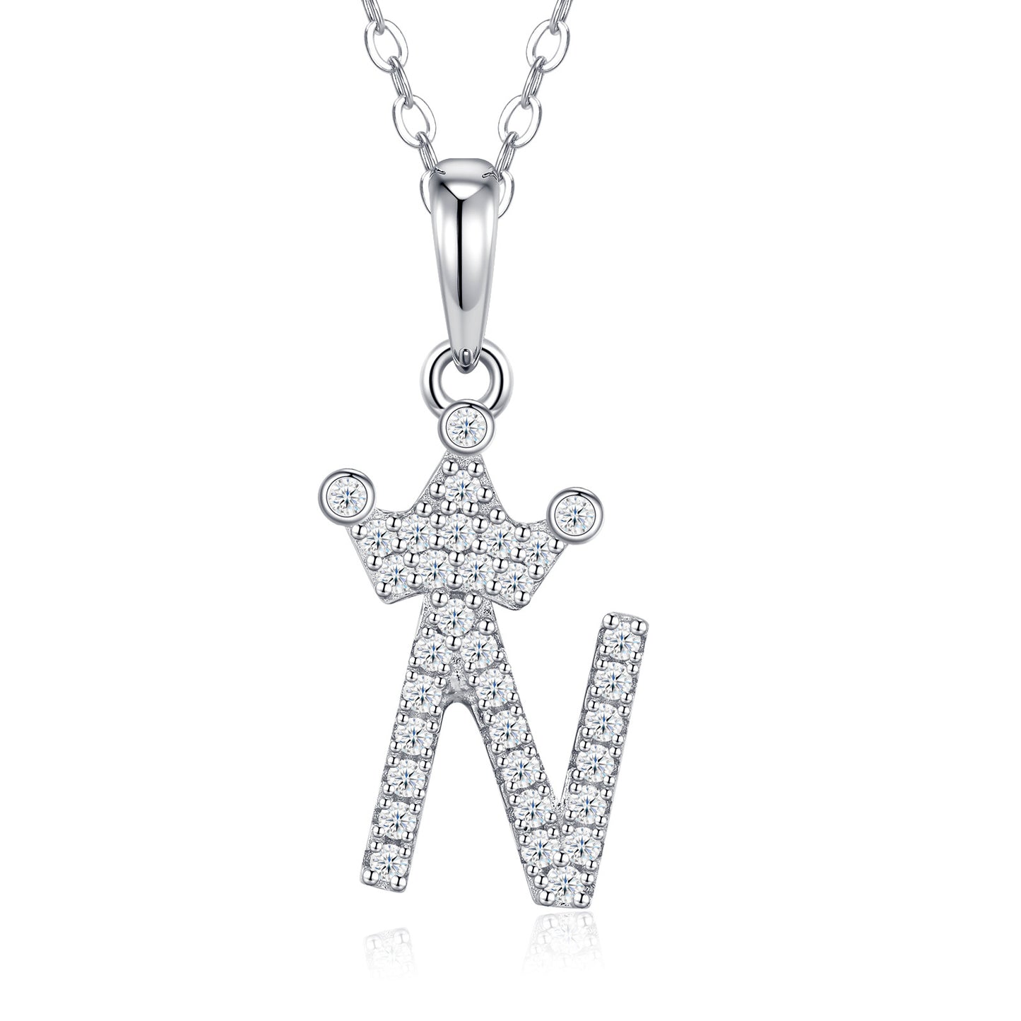 OZGI Crown Initial Necklace