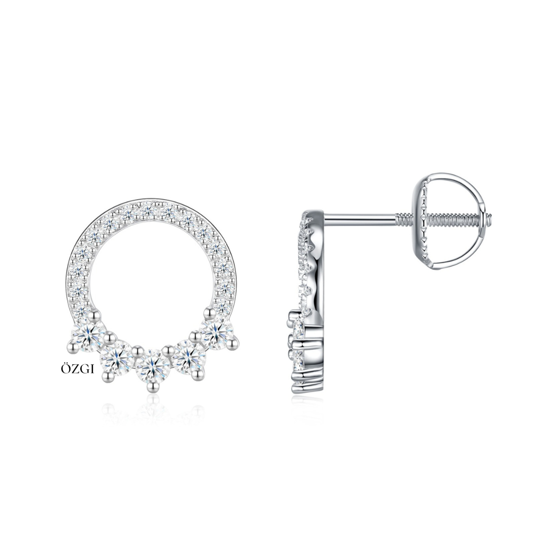 OZGI Celeste Halo Stud Earrings