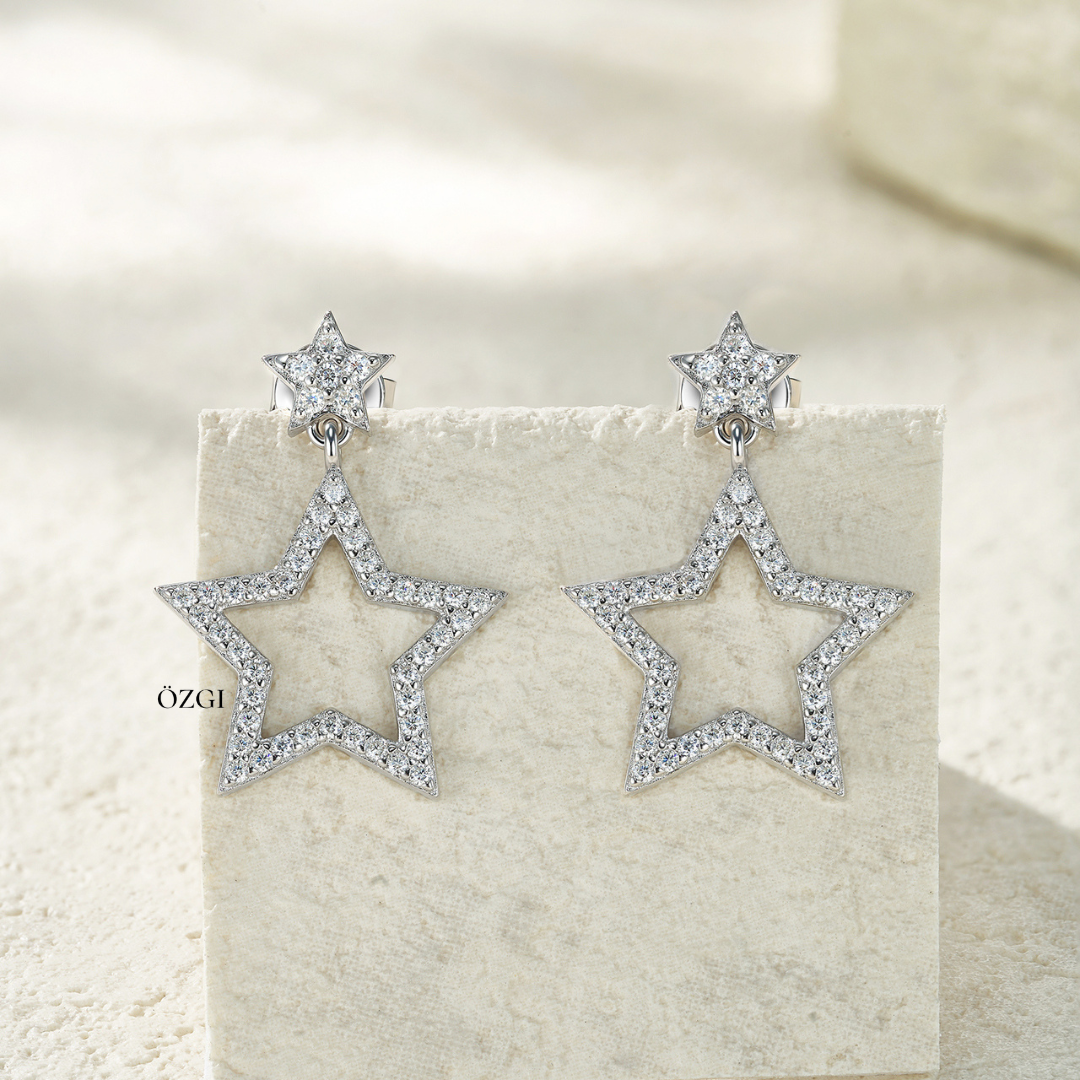 OZGI Star Drop Earrings