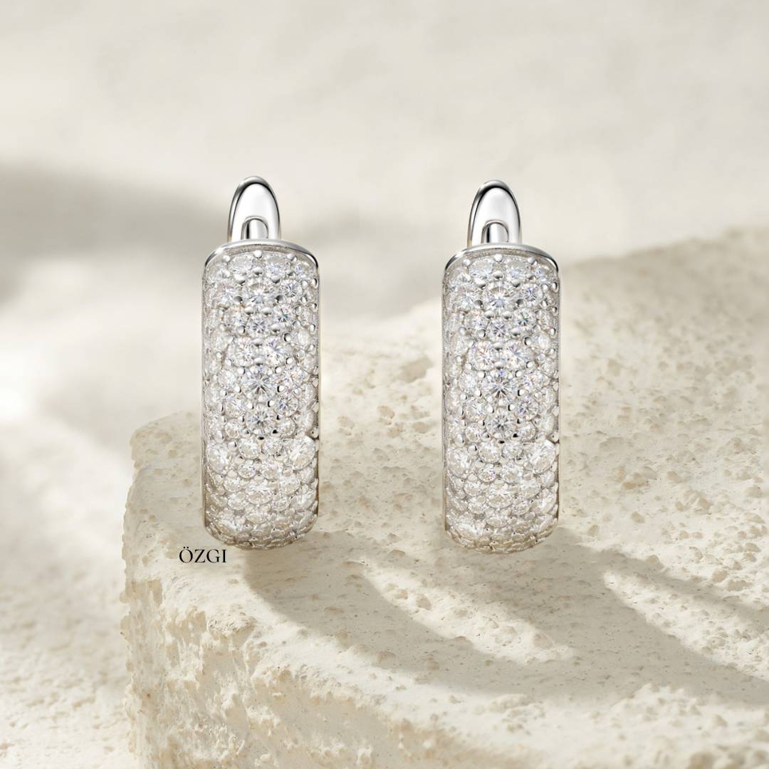 Luna Pavé Hoop Earrings