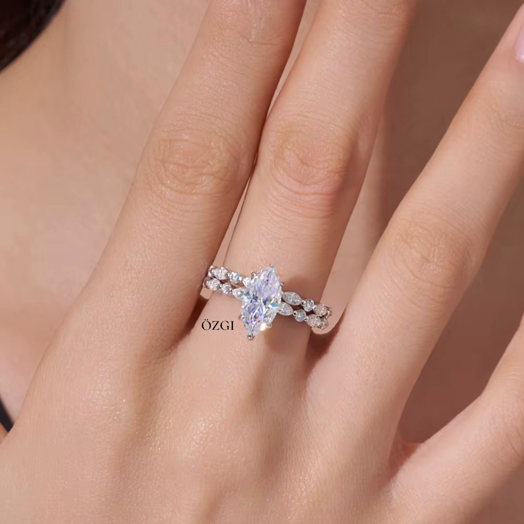 OZGI Layali Marquise Bridal Set