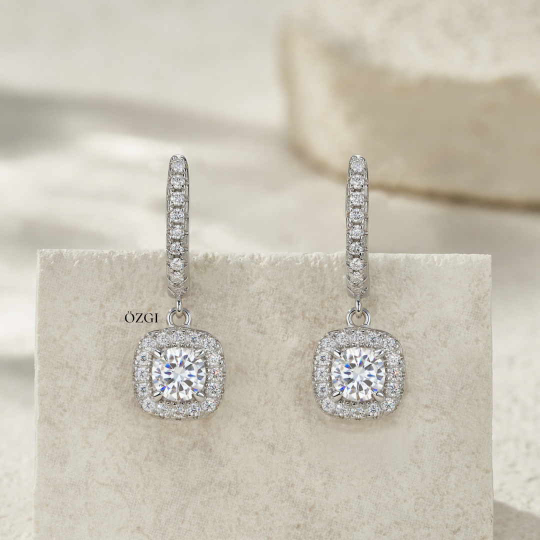 OZGI Amira Halo Drop Earrings