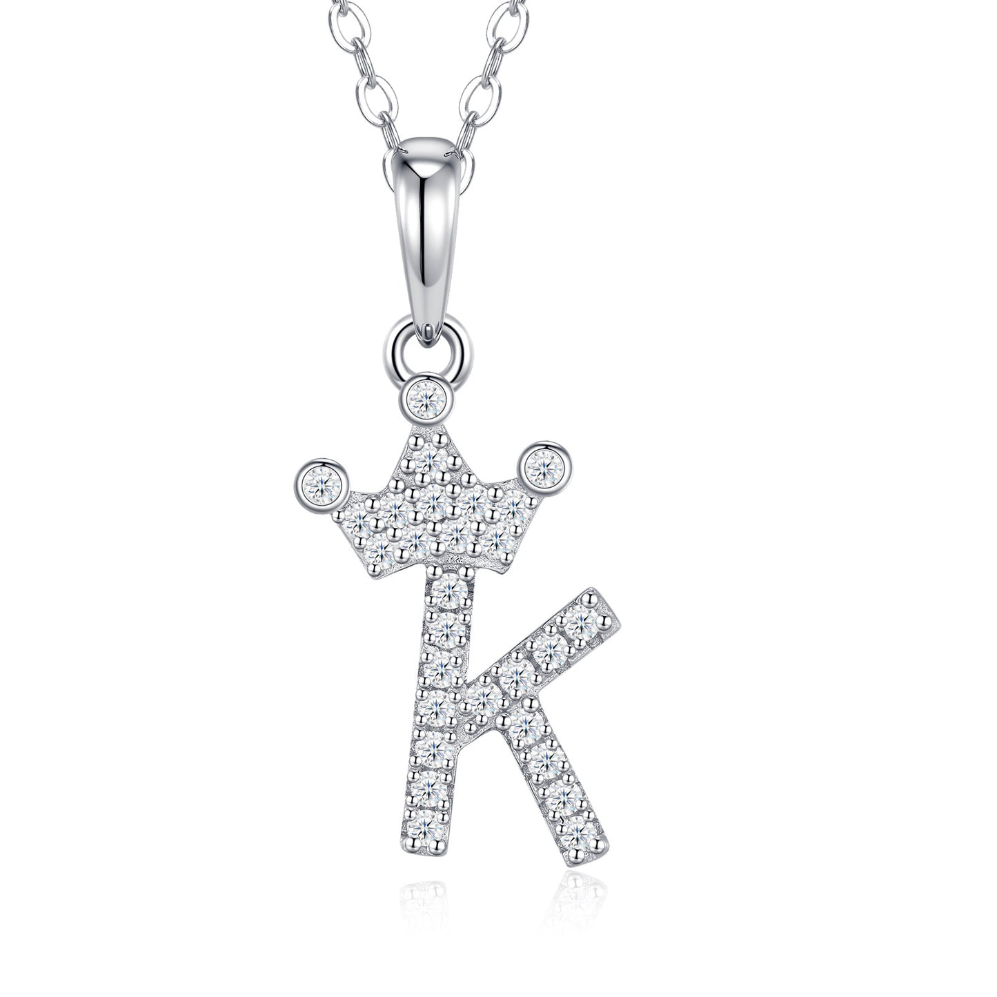OZGI Crown Initial Necklace