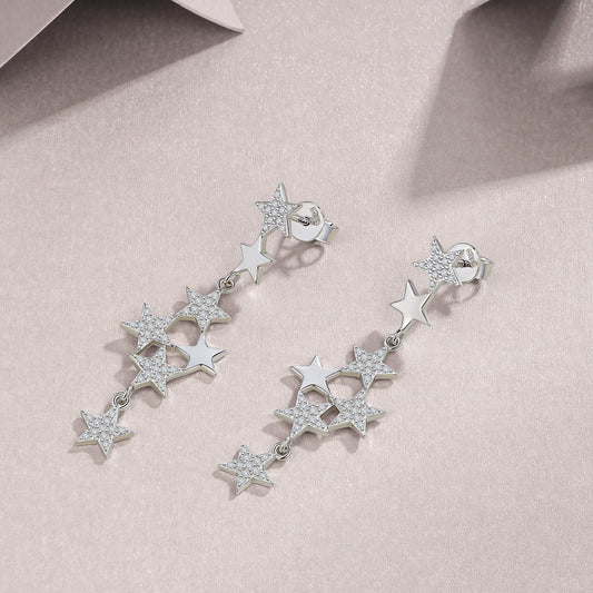 Celestial Star Cascade Earrings