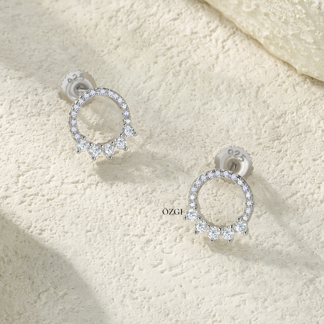 OZGI Celeste Halo Stud Earrings
