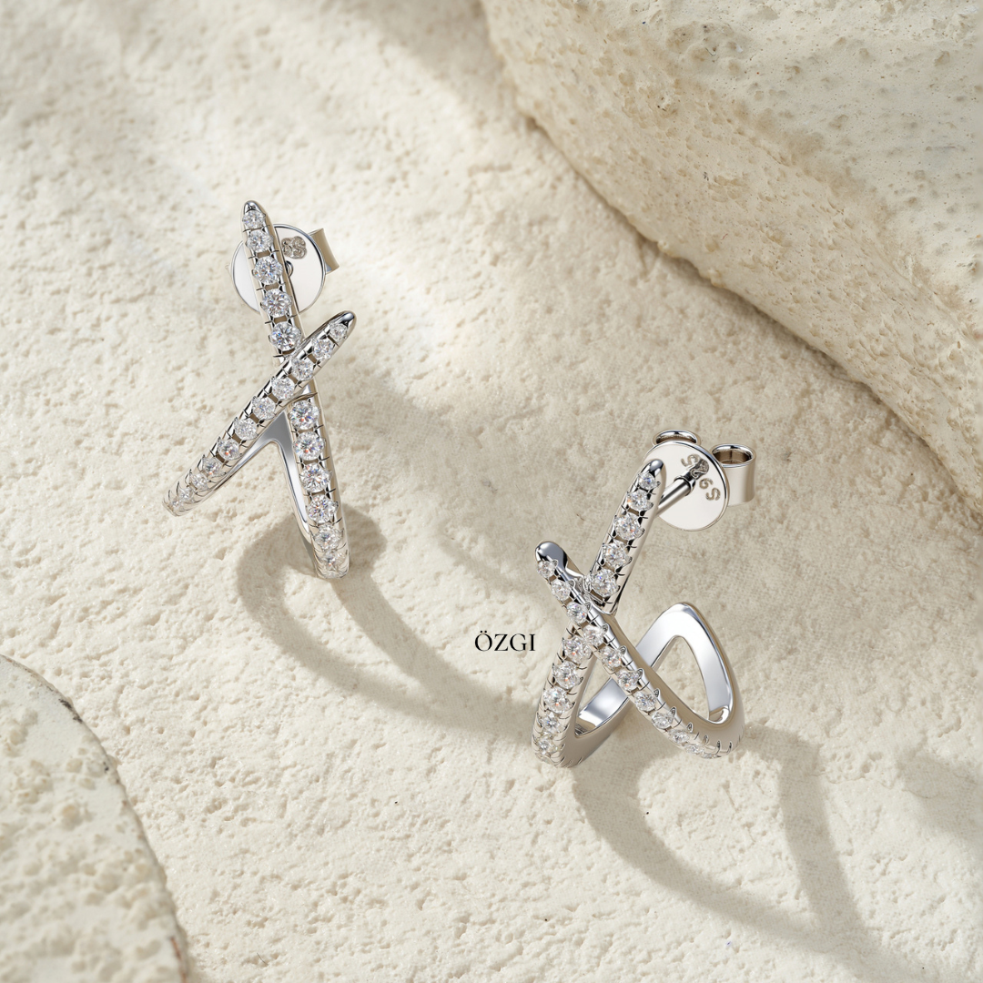 OZGI Luna Crossing Hoop Earrings