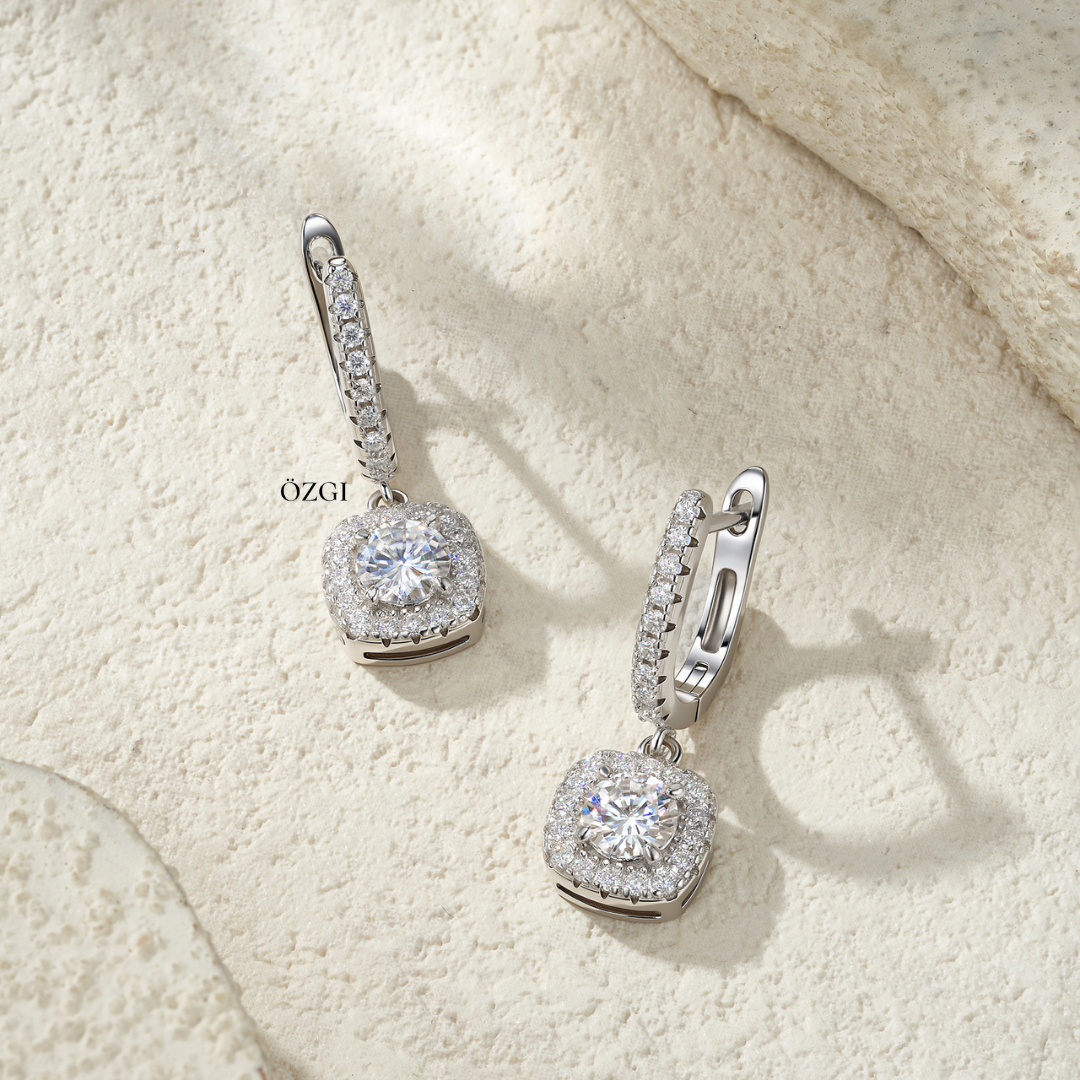 OZGI Amira Halo Drop Earrings