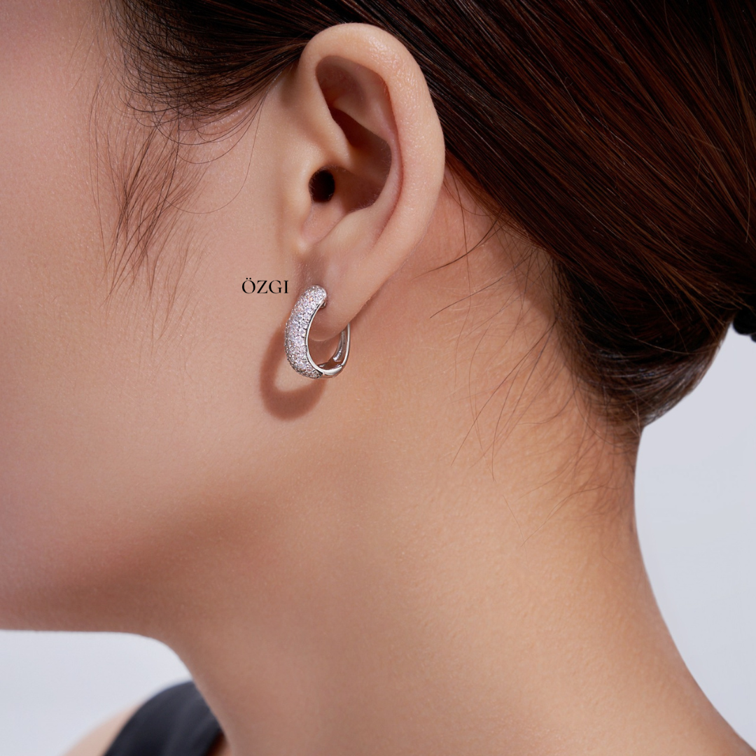 Luna Pavé Hoop Earrings