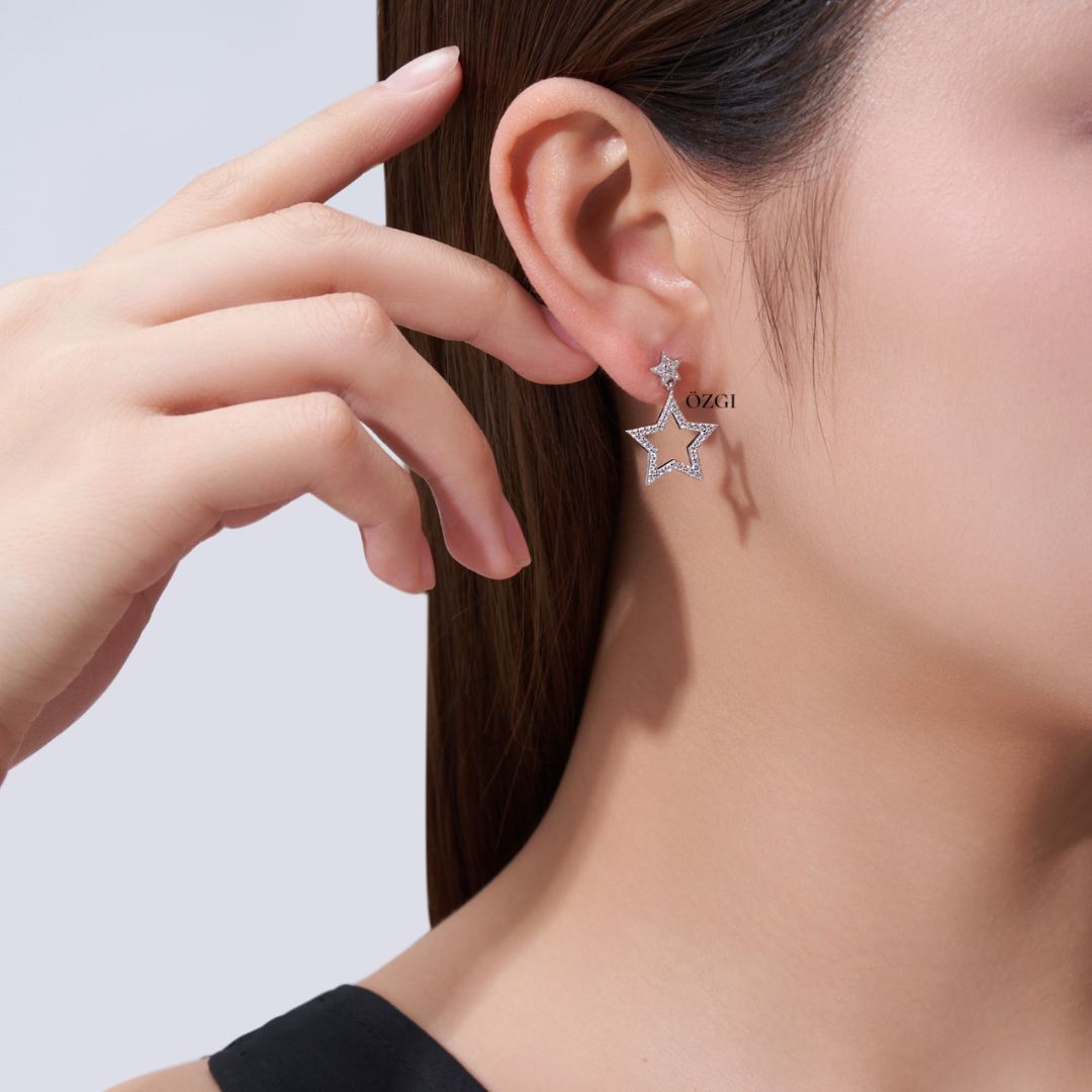 OZGI Star Drop Earrings