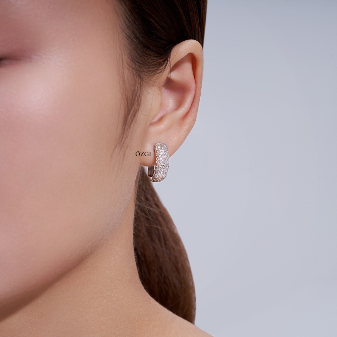 Luna Pavé Hoop Earrings