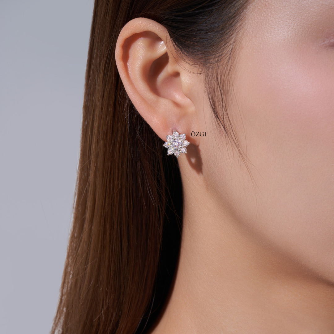 OZGI “Bloom” Floral Hoop Earrings&nbsp;