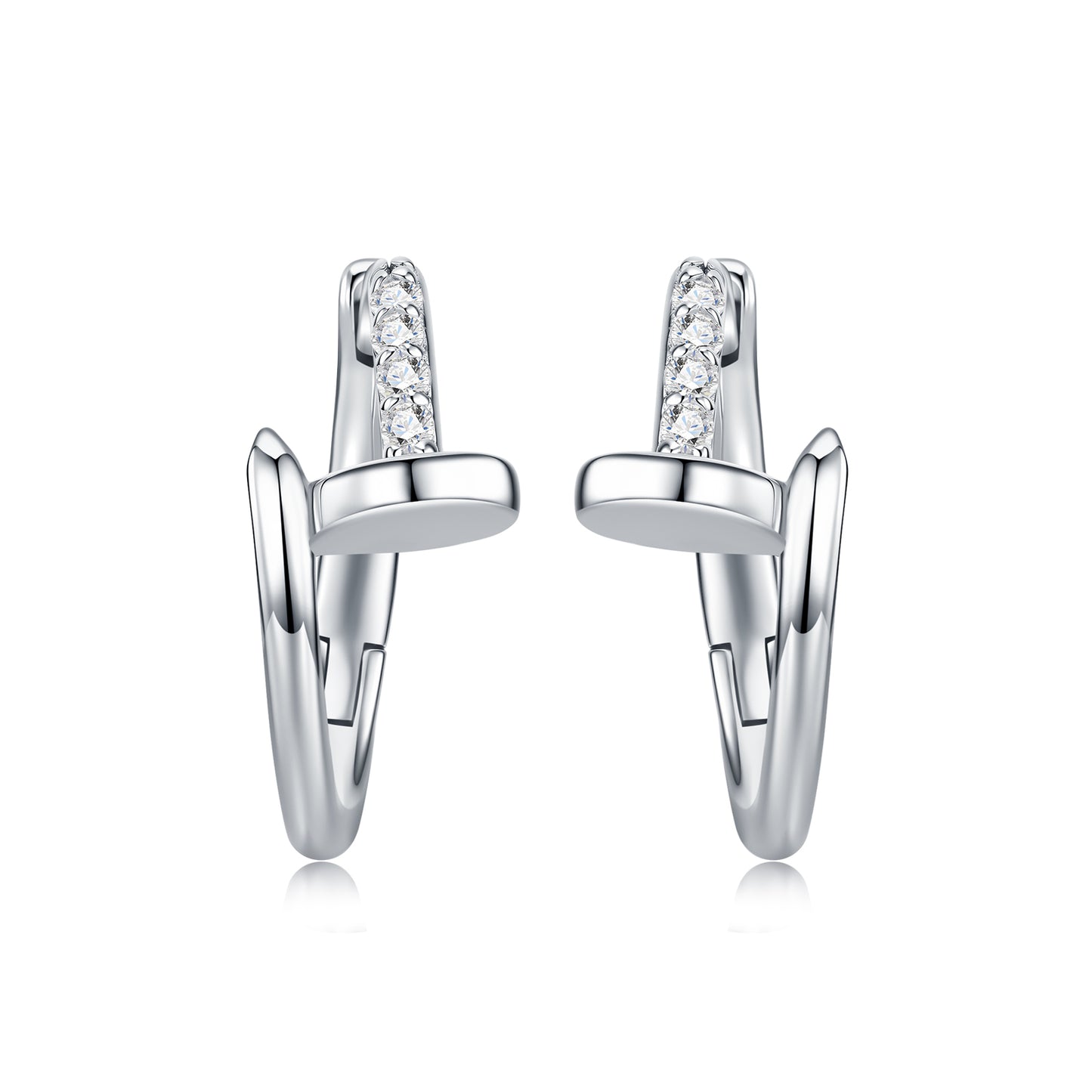 Diamond Pavé Hoop Earrings