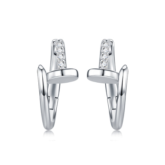 Diamond Pavé Hoop Earrings