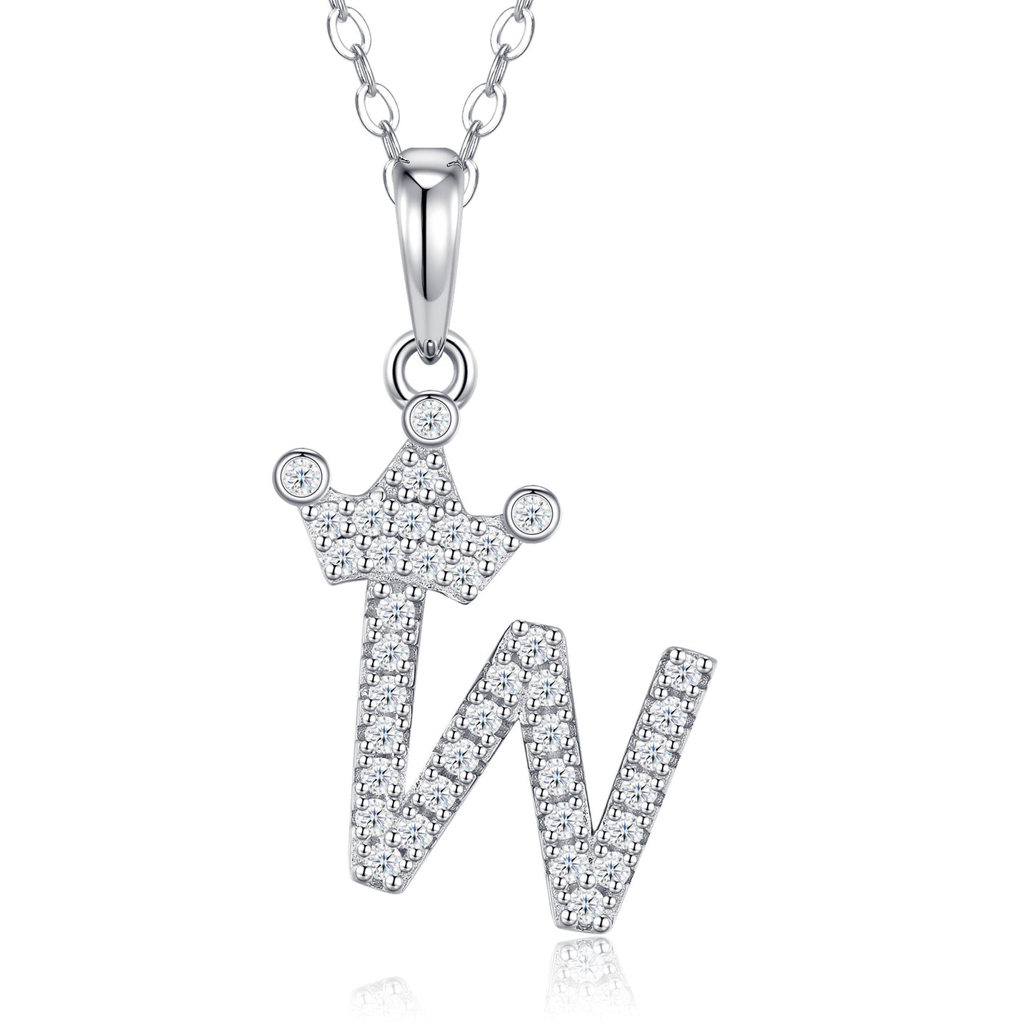 OZGI Crown Initial Necklace