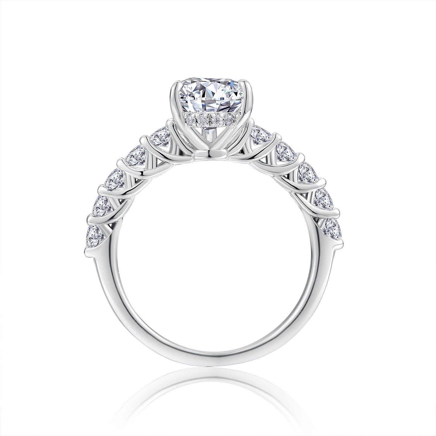 Pear Cut Solitaire Moissanite Ring
