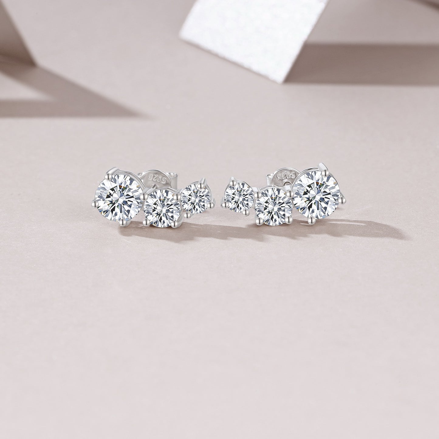 Trinity Glow Stud Earrings