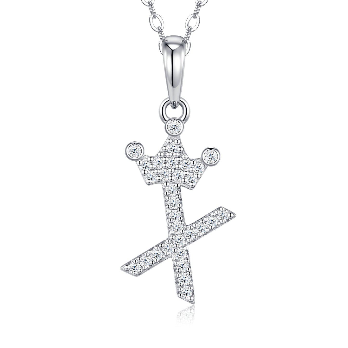 OZGI Crown Initial Necklace