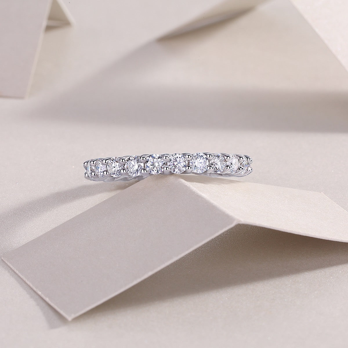 Twisted Eternity Moissanite Ring