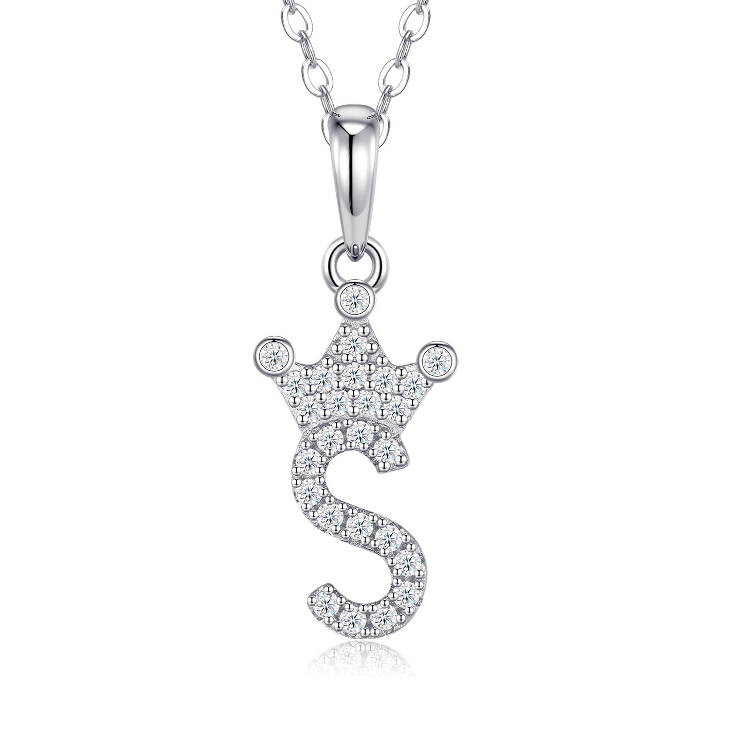 OZGI Crown Initial Necklace