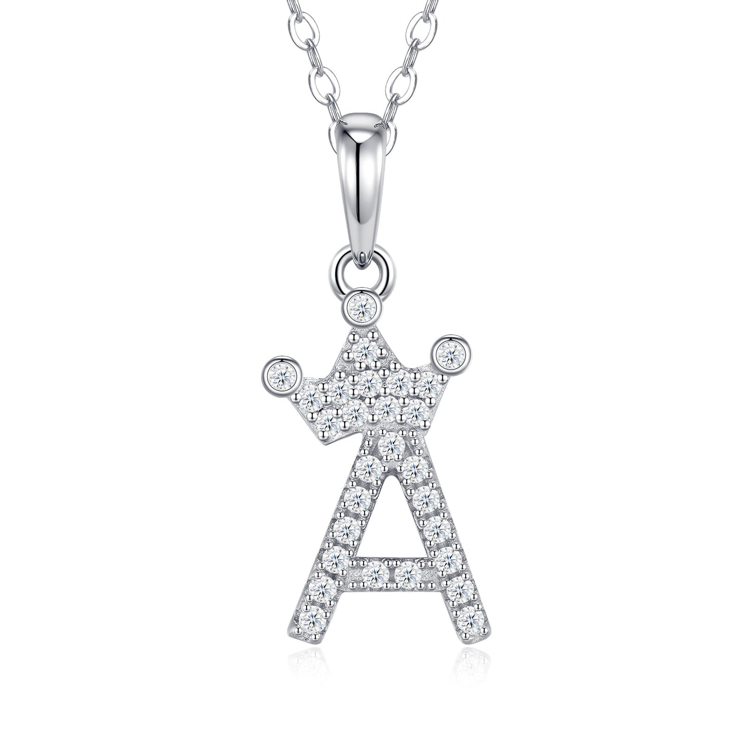 OZGI Crown Initial Necklace