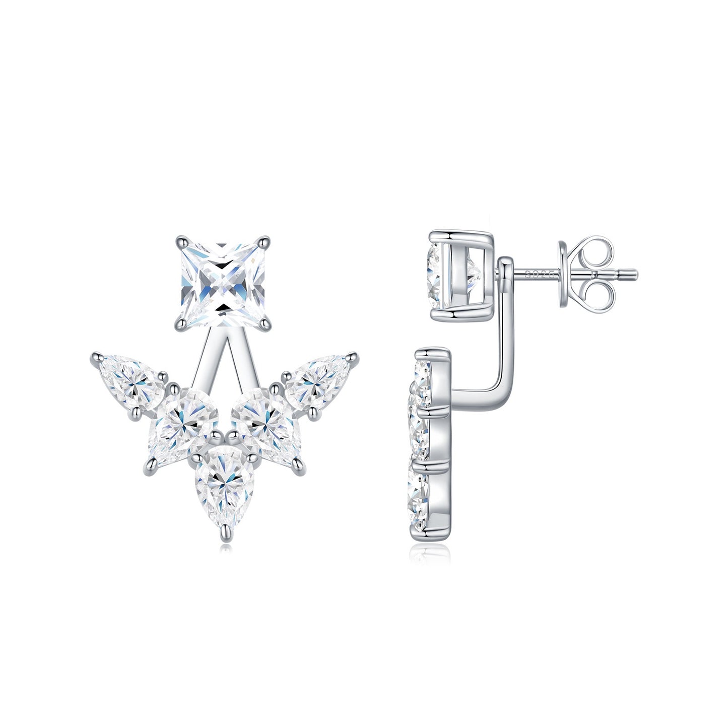 Marquise Ear Jacket Earrings