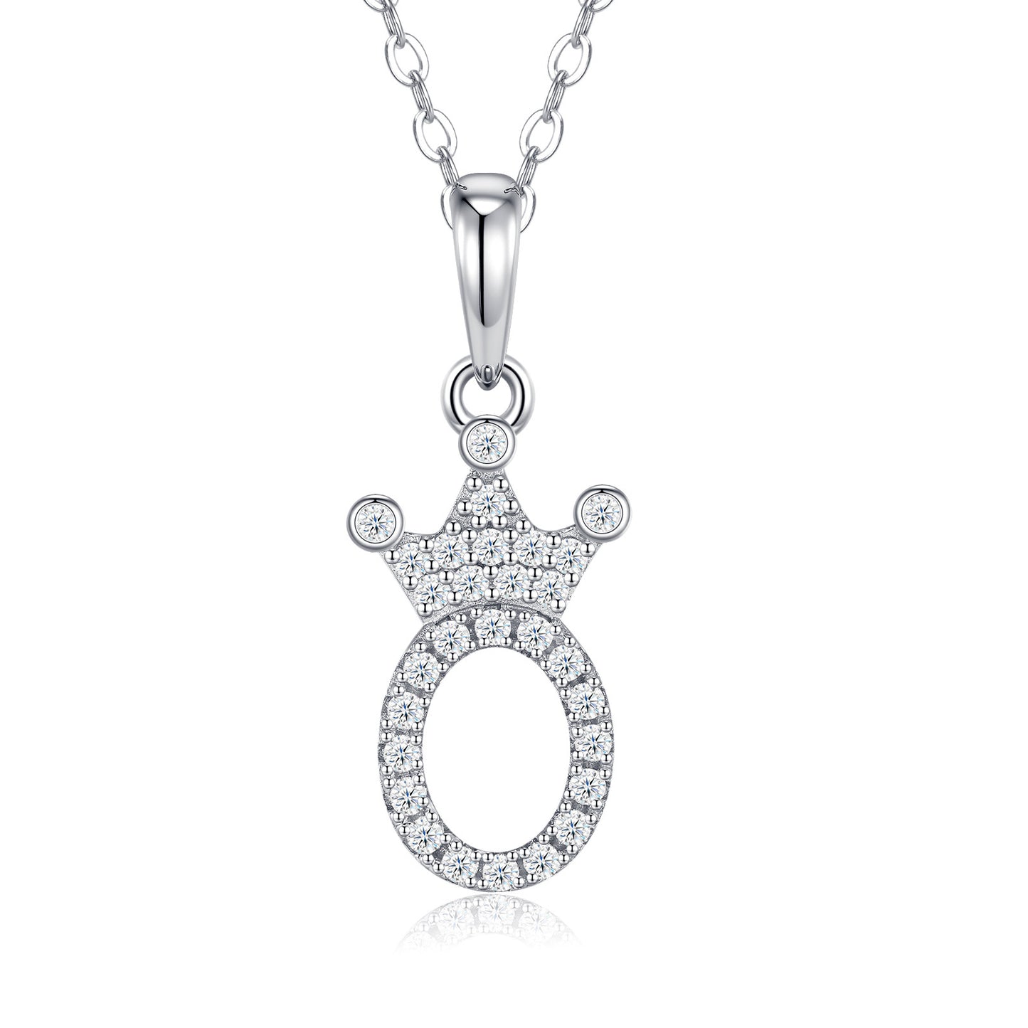 OZGI Crown Initial Necklace