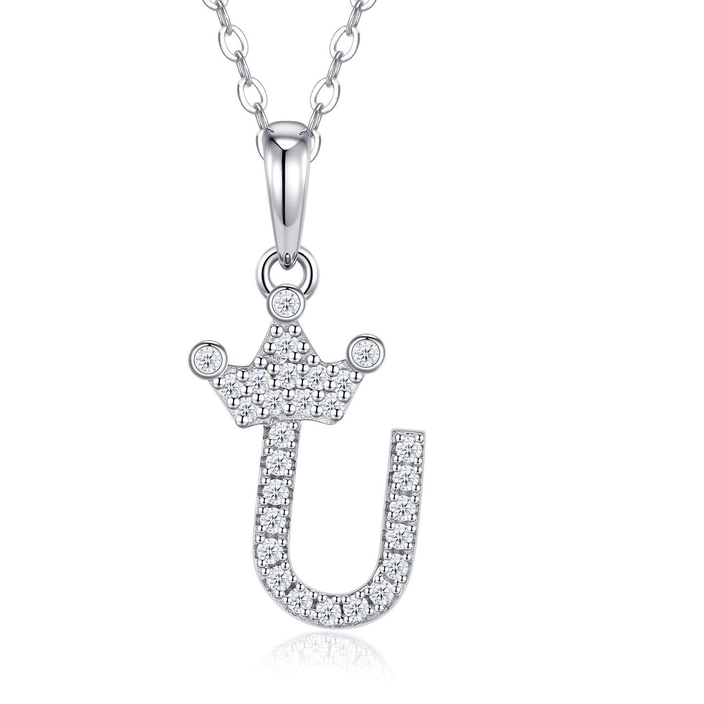 OZGI Crown Initial Necklace
