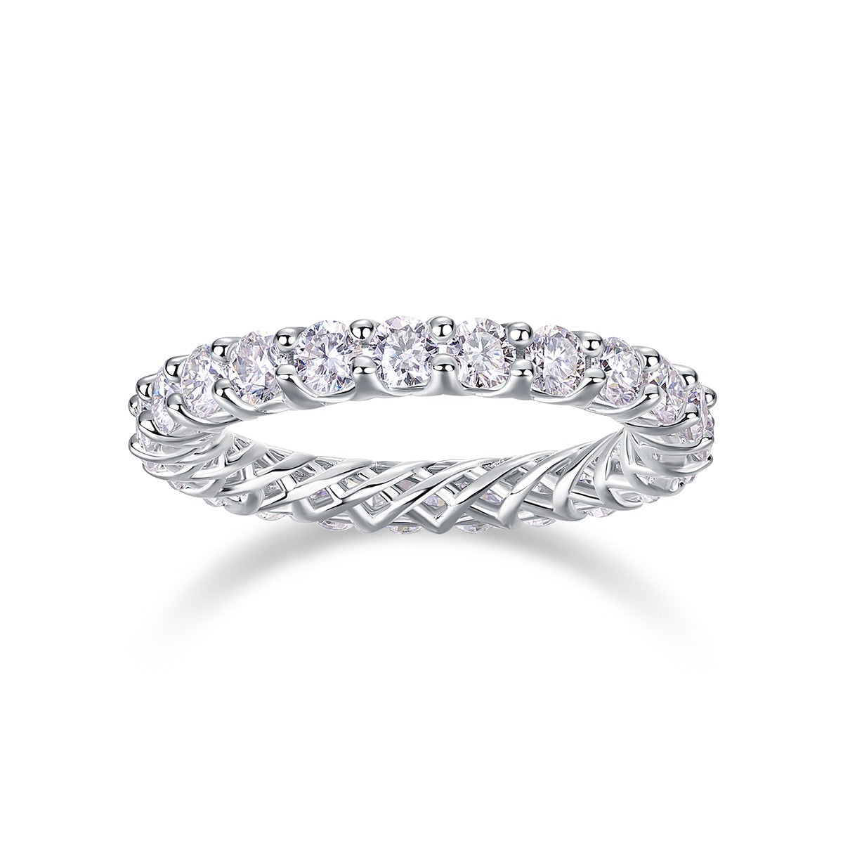 Twisted Eternity Moissanite Ring