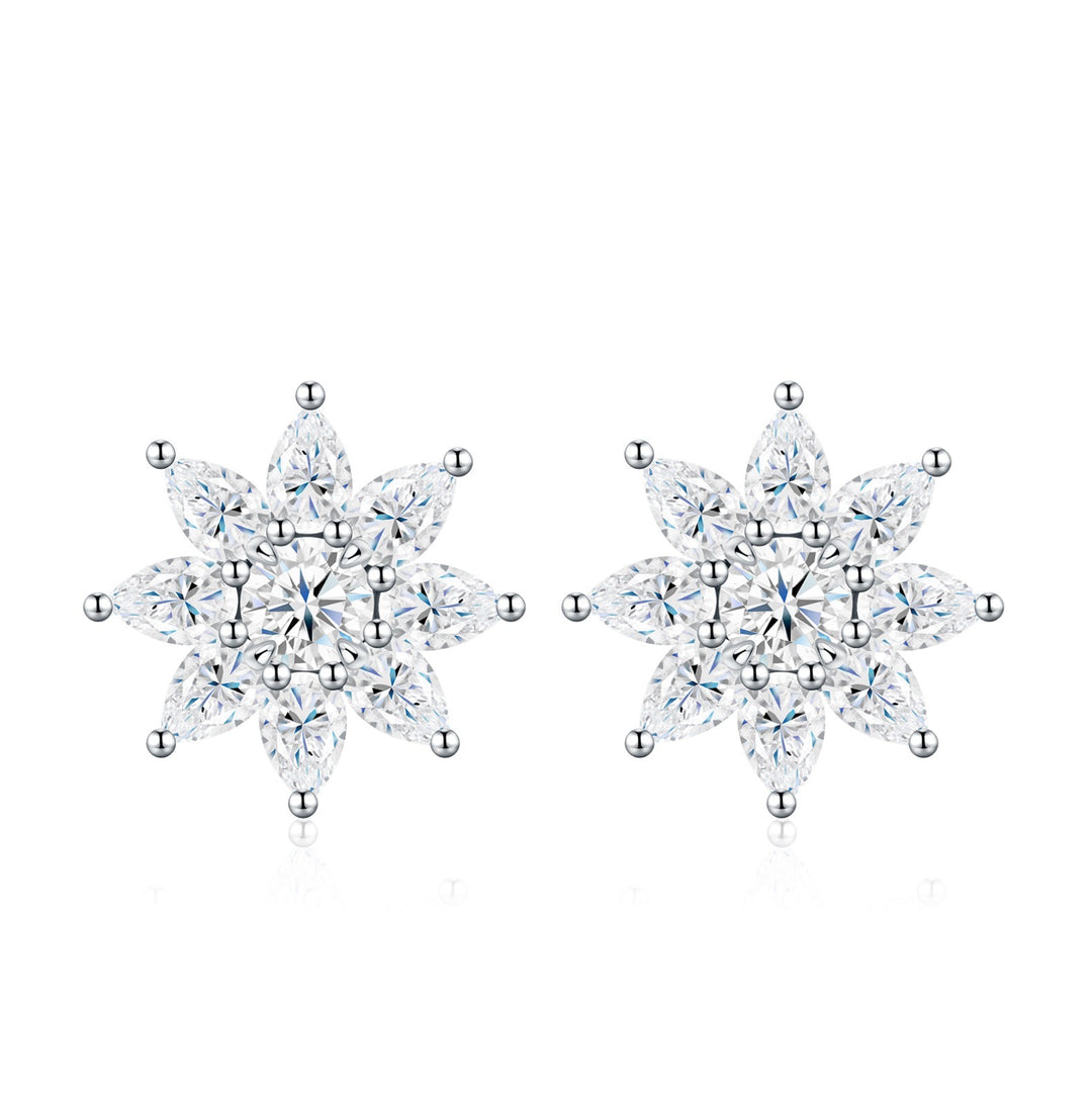 Blossom Moissanite Stud Earrings