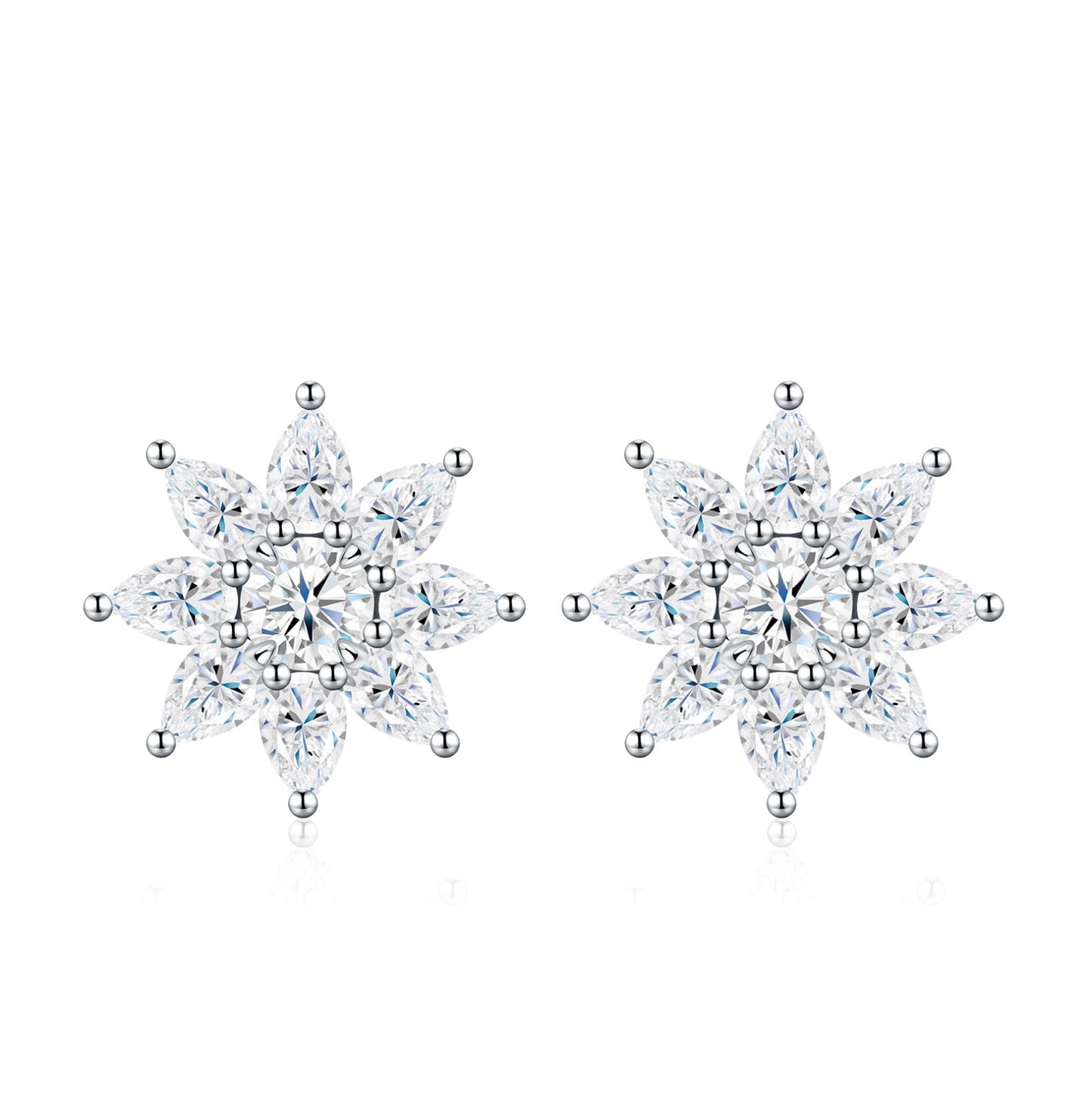 Blossom Moissanite Stud Earrings